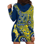 North Queensland Cowboys NAIDOC Week 2026 Hoodie Dress Aboriginal Lizard Dot Painting - 50 Years of Deadly