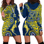 North Queensland Cowboys NAIDOC Week 2026 Hoodie Dress Aboriginal Lizard Dot Painting - 50 Years of Deadly