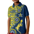 North Queensland Cowboys NAIDOC Week 2026 Kid Polo Shirt Aboriginal Lizard Dot Painting - 50 Years of Deadly