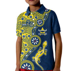 North Queensland Cowboys NAIDOC Week 2026 Kid Polo Shirt Aboriginal Lizard Dot Painting - 50 Years of Deadly