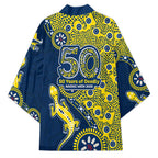 North Queensland Cowboys NAIDOC Week 2026 Kimono Aboriginal Lizard Dot Painting - 50 Years of Deadly