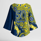 North Queensland Cowboys NAIDOC Week 2026 Kimono Sleeve Blouse Aboriginal Lizard Dot Painting - 50 Years of Deadly