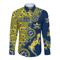 North Queensland Cowboys NAIDOC Week 2026 Long Sleeve Button Shirt Aboriginal Lizard Dot Painting - 50 Years of Deadly