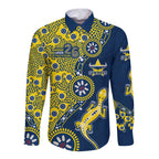 North Queensland Cowboys NAIDOC Week 2026 Long Sleeve Button Shirt Aboriginal Lizard Dot Painting - 50 Years of Deadly