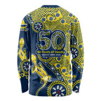 North Queensland Cowboys NAIDOC Week 2026 Long Sleeve Shirt Aboriginal Lizard Dot Painting - 50 Years of Deadly