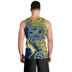 North Queensland Cowboys NAIDOC Week 2026 Men Tank Top Aboriginal Lizard Dot Painting - 50 Years of Deadly