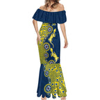 North Queensland Cowboys NAIDOC Week 2026 Mermaid Dress Aboriginal Lizard Dot Painting - 50 Years of Deadly