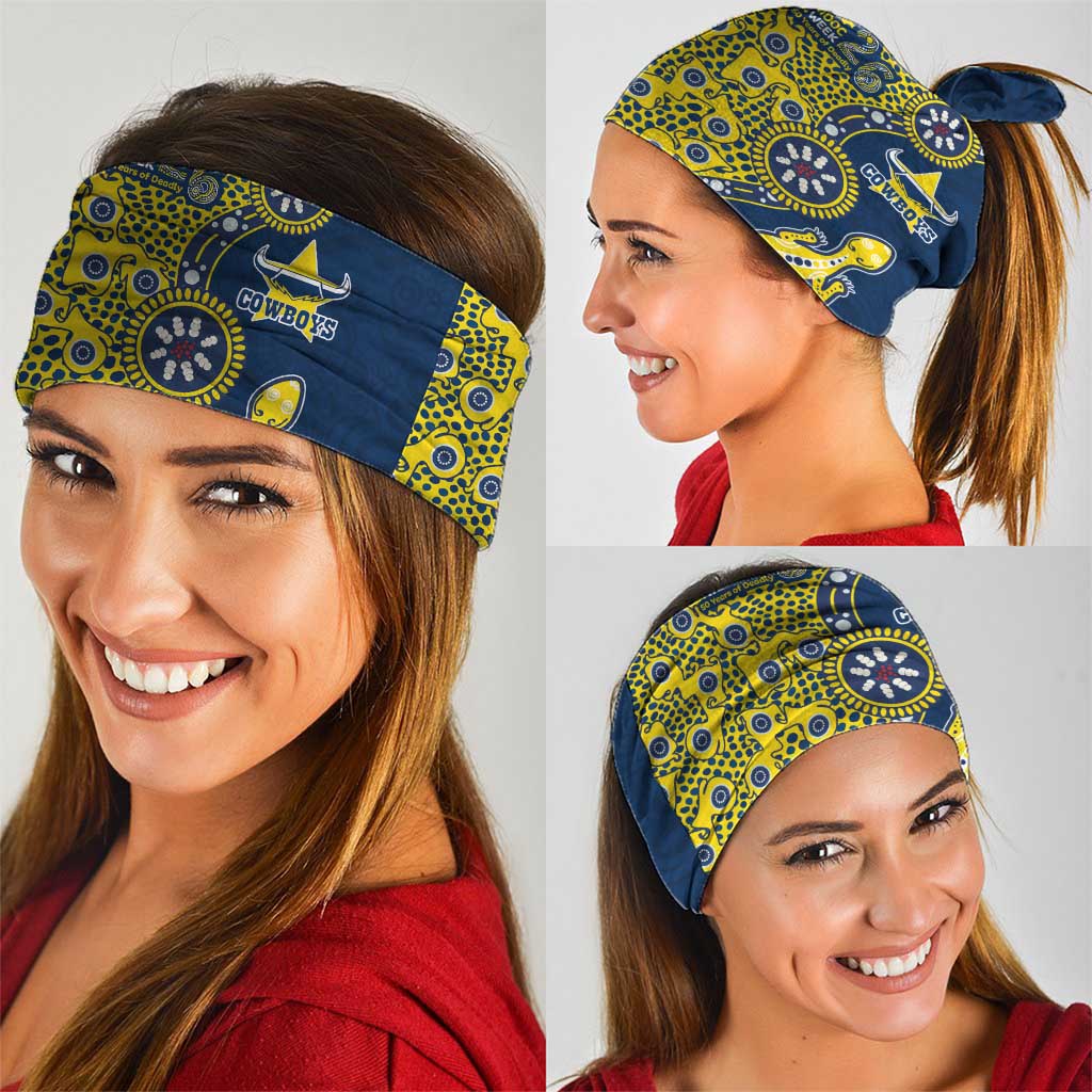 North Queensland Cowboys NAIDOC Week 2026 Neck Gaiter Aboriginal Lizard Dot Painting - 50 Years of Deadly