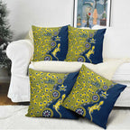 North Queensland Cowboys NAIDOC Week 2026 Pillow Cover Aboriginal Lizard Dot Painting - 50 Years of Deadly