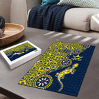 North Queensland Cowboys NAIDOC Week 2026 Puzzle Aboriginal Lizard Dot Painting - 50 Years of Deadly