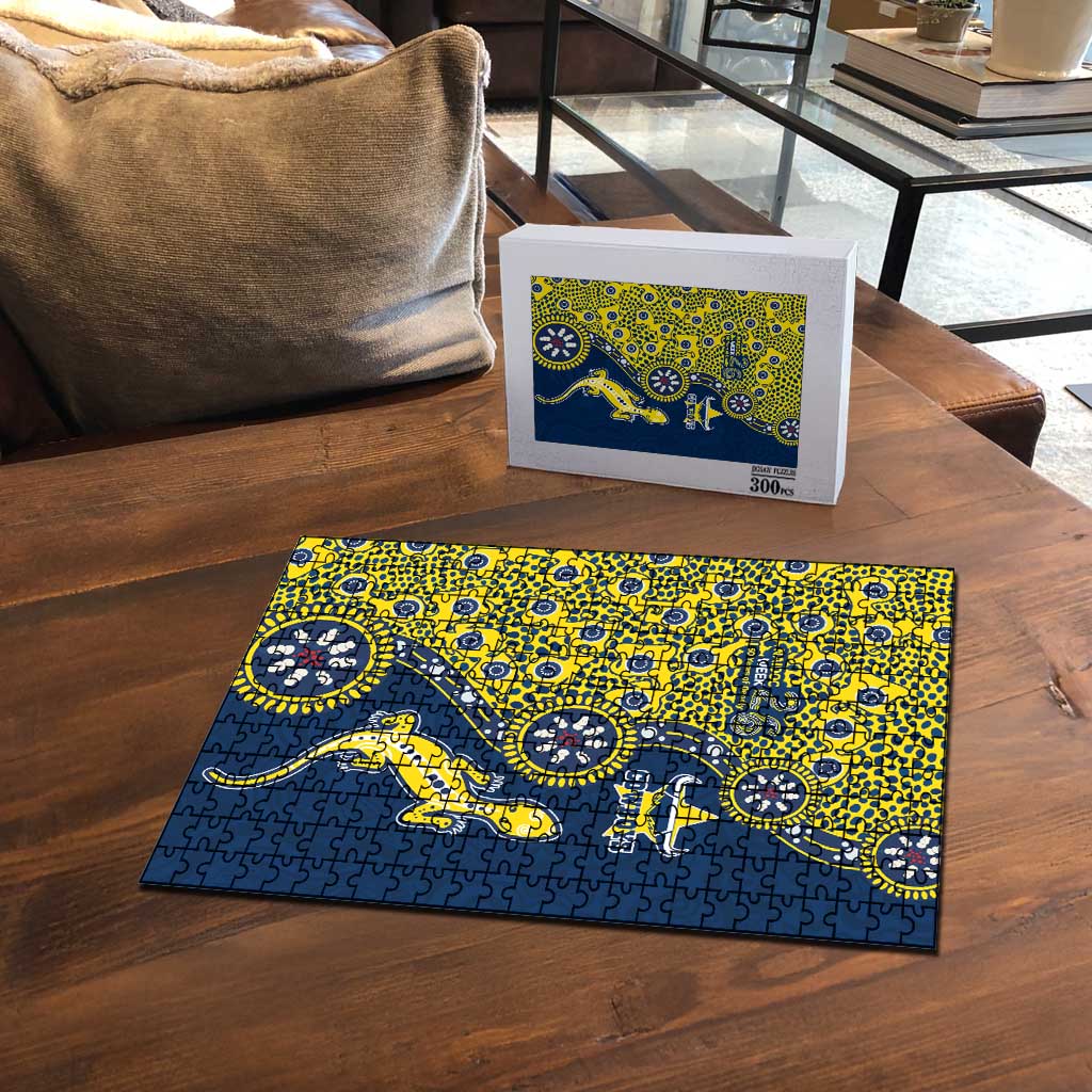 North Queensland Cowboys NAIDOC Week 2026 Puzzle Aboriginal Lizard Dot Painting - 50 Years of Deadly
