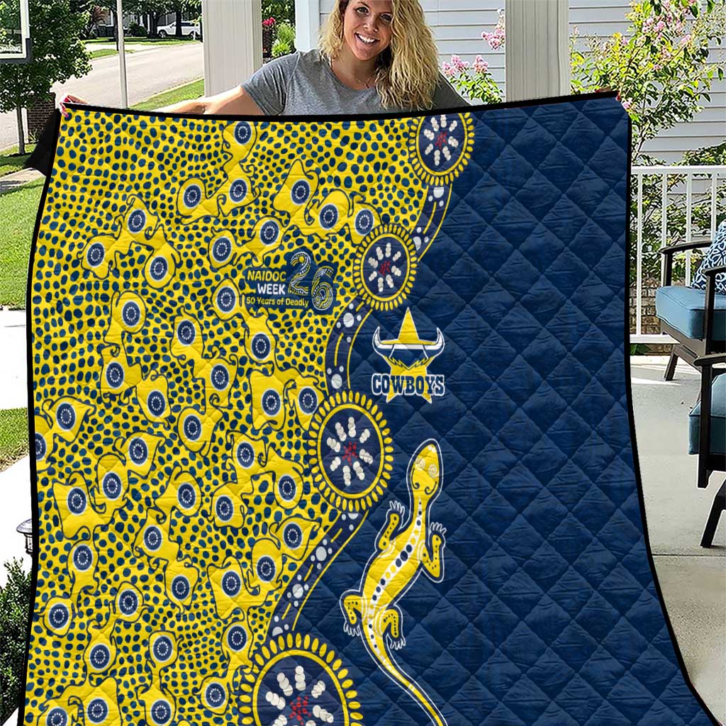North Queensland Cowboys NAIDOC Week 2026 Quilt Aboriginal Lizard Dot Painting - 50 Years of Deadly
