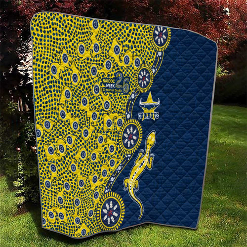 North Queensland Cowboys NAIDOC Week 2026 Quilt Aboriginal Lizard Dot Painting - 50 Years of Deadly