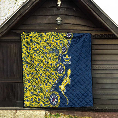 North Queensland Cowboys NAIDOC Week 2026 Quilt Aboriginal Lizard Dot Painting - 50 Years of Deadly