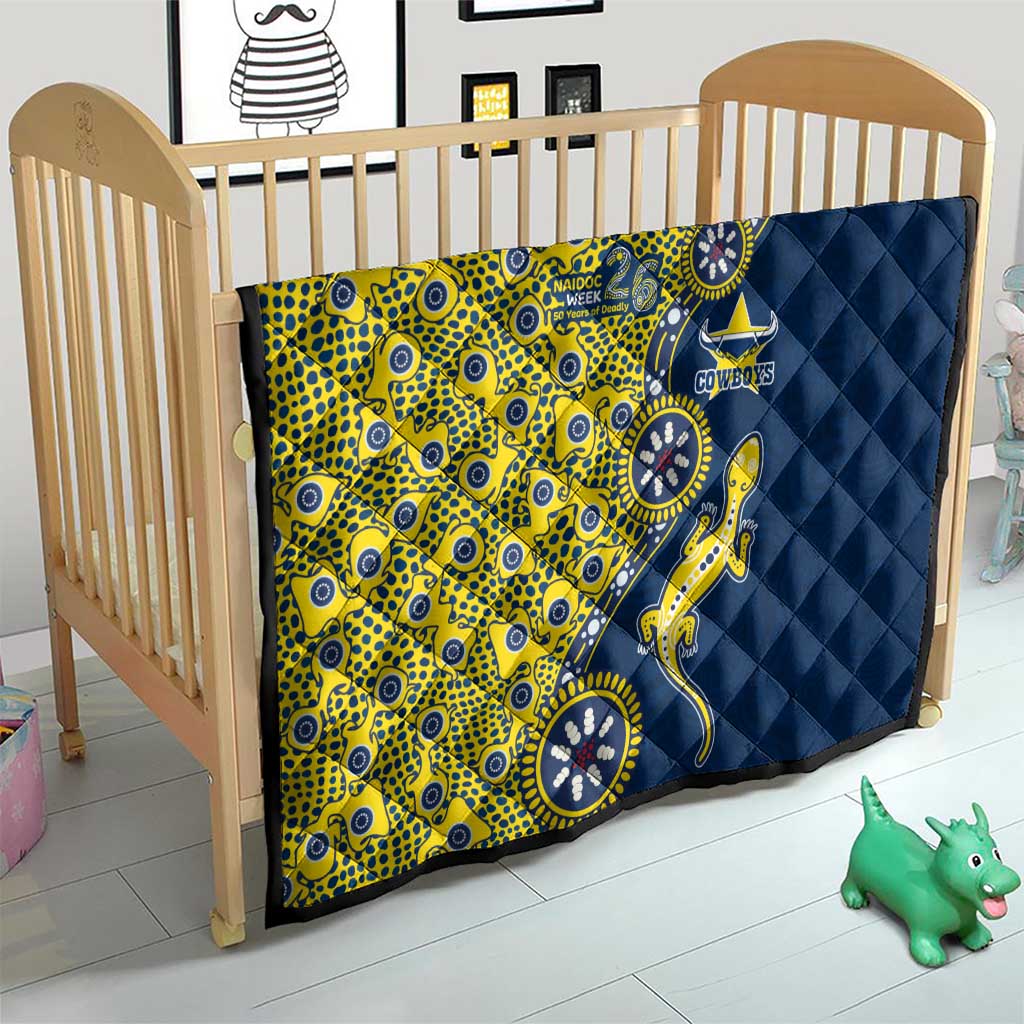 North Queensland Cowboys NAIDOC Week 2026 Quilt Aboriginal Lizard Dot Painting - 50 Years of Deadly