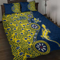 North Queensland Cowboys NAIDOC Week 2026 Quilt Bed Set Aboriginal Lizard Dot Painting - 50 Years of Deadly
