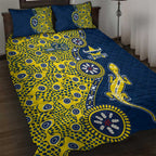 North Queensland Cowboys NAIDOC Week 2026 Quilt Bed Set Aboriginal Lizard Dot Painting - 50 Years of Deadly