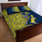 North Queensland Cowboys NAIDOC Week 2026 Quilt Bed Set Aboriginal Lizard Dot Painting - 50 Years of Deadly