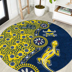 North Queensland Cowboys NAIDOC Week 2026 Round Carpet Aboriginal Lizard Dot Painting - 50 Years of Deadly
