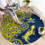 North Queensland Cowboys NAIDOC Week 2026 Round Carpet Aboriginal Lizard Dot Painting - 50 Years of Deadly