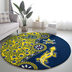 North Queensland Cowboys NAIDOC Week 2026 Round Carpet Aboriginal Lizard Dot Painting - 50 Years of Deadly