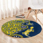 North Queensland Cowboys NAIDOC Week 2026 Round Carpet Aboriginal Lizard Dot Painting - 50 Years of Deadly