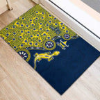 North Queensland Cowboys NAIDOC Week 2026 Rubber Doormat Aboriginal Lizard Dot Painting - 50 Years of Deadly