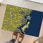 North Queensland Cowboys NAIDOC Week 2026 Rubber Doormat Aboriginal Lizard Dot Painting - 50 Years of Deadly