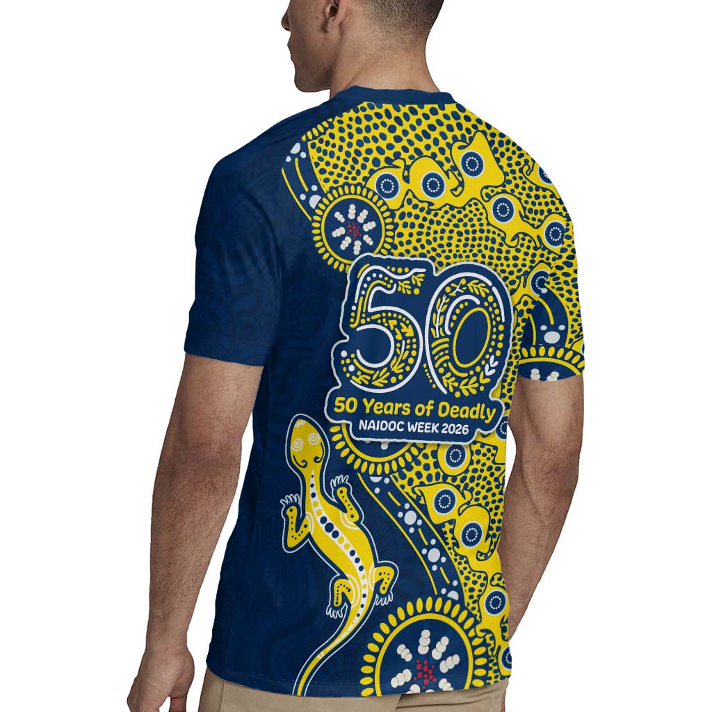 North Queensland Cowboys NAIDOC Week 2026 Rugby Jersey Aboriginal Lizard Dot Painting - 50 Years of Deadly