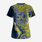 North Queensland Cowboys NAIDOC Week 2026 Scrub Top Aboriginal Lizard Dot Painting - 50 Years of Deadly