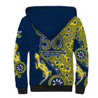 North Queensland Cowboys NAIDOC Week 2026 Sherpa Hoodie Aboriginal Lizard Dot Painting - 50 Years of Deadly