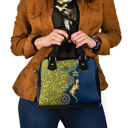 North Queensland Cowboys NAIDOC Week 2026 Shoulder Handbag Aboriginal Lizard Dot Painting - 50 Years of Deadly