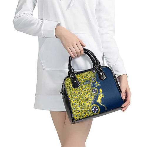North Queensland Cowboys NAIDOC Week 2026 Shoulder Handbag Aboriginal Lizard Dot Painting - 50 Years of Deadly