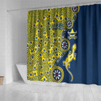 North Queensland Cowboys NAIDOC Week 2026 Shower Curtain Aboriginal Lizard Dot Painting - 50 Years of Deadly