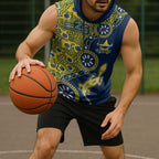 North Queensland Cowboys NAIDOC Week 2026 Sleeveless Hoodie Aboriginal Lizard Dot Painting - 50 Years of Deadly