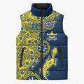 North Queensland Cowboys NAIDOC Week 2026 Sleeveless Puffer Jacket Aboriginal Lizard Dot Painting - 50 Years of Deadly