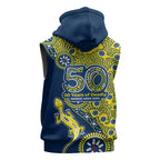 North Queensland Cowboys NAIDOC Week 2026 Sleeveless Zip Hoodie Aboriginal Lizard Dot Painting - 50 Years of Deadly