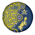 North Queensland Cowboys NAIDOC Week 2026 Spare Tire Cover Aboriginal Lizard Dot Painting - 50 Years of Deadly