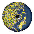 North Queensland Cowboys NAIDOC Week 2026 Spare Tire Cover Aboriginal Lizard Dot Painting - 50 Years of Deadly