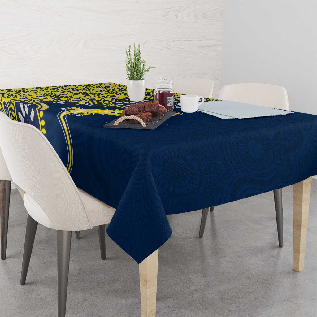 North Queensland Cowboys NAIDOC Week 2026 Tablecloth Aboriginal Lizard Dot Painting - 50 Years of Deadly