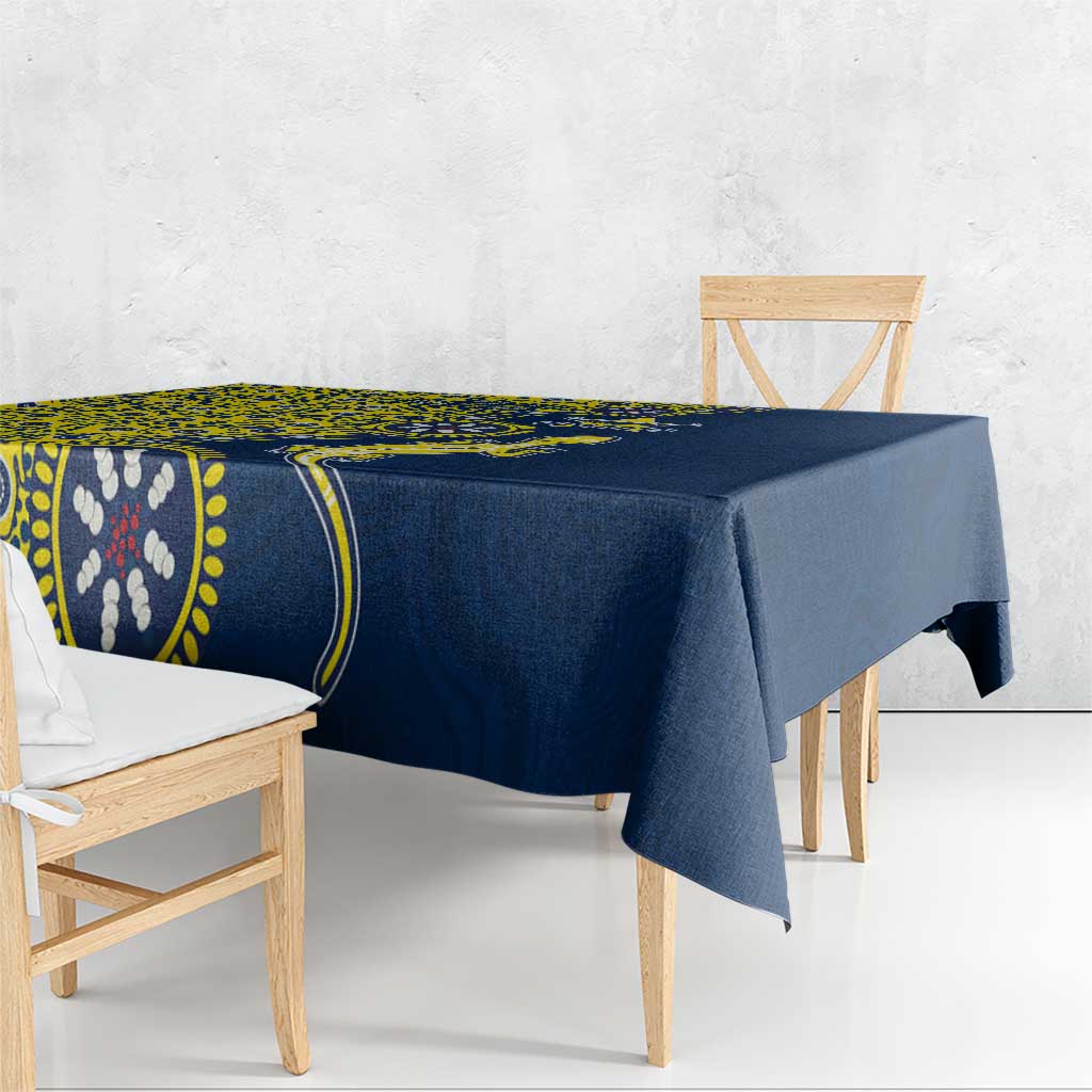 North Queensland Cowboys NAIDOC Week 2026 Tablecloth Aboriginal Lizard Dot Painting - 50 Years of Deadly