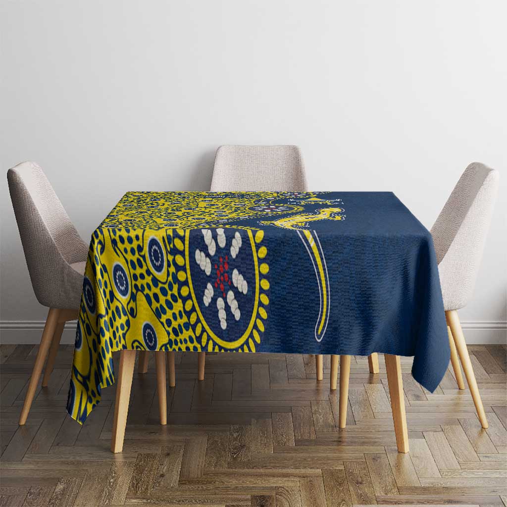 North Queensland Cowboys NAIDOC Week 2026 Tablecloth Aboriginal Lizard Dot Painting - 50 Years of Deadly