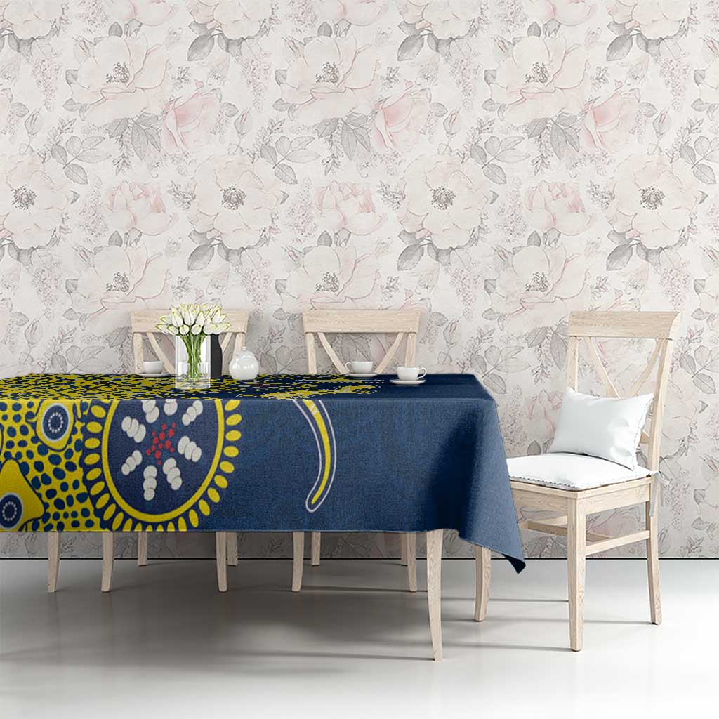 North Queensland Cowboys NAIDOC Week 2026 Tablecloth Aboriginal Lizard Dot Painting - 50 Years of Deadly