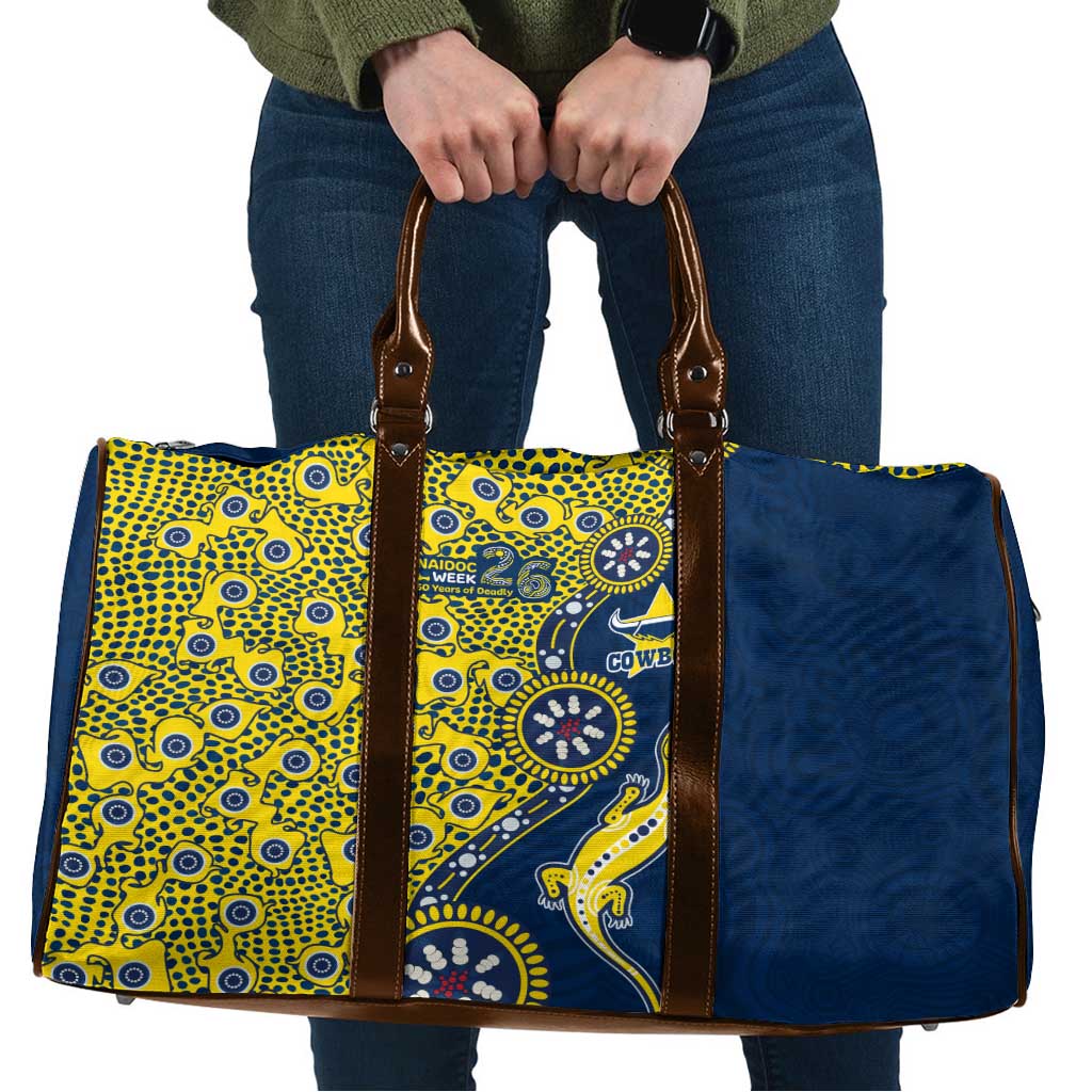 North Queensland Cowboys NAIDOC Week 2026 Travel Bag Aboriginal Lizard Dot Painting - 50 Years of Deadly