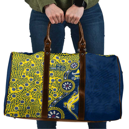 North Queensland Cowboys NAIDOC Week 2026 Travel Bag Aboriginal Lizard Dot Painting - 50 Years of Deadly