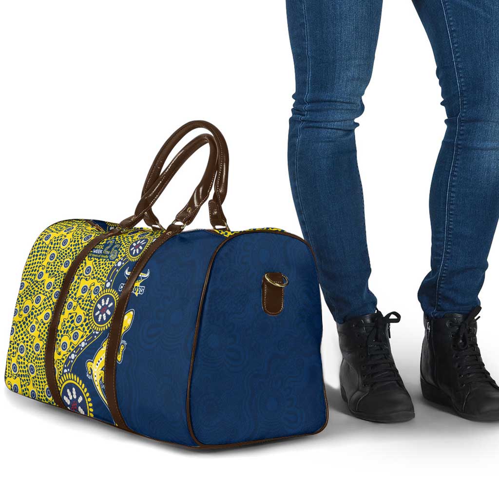 North Queensland Cowboys NAIDOC Week 2026 Travel Bag Aboriginal Lizard Dot Painting - 50 Years of Deadly