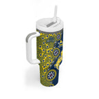 North Queensland Cowboys NAIDOC Week 2026 Tumbler With Handle Aboriginal Lizard Dot Painting - 50 Years of Deadly