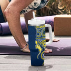 North Queensland Cowboys NAIDOC Week 2026 Tumbler With Handle Aboriginal Lizard Dot Painting - 50 Years of Deadly