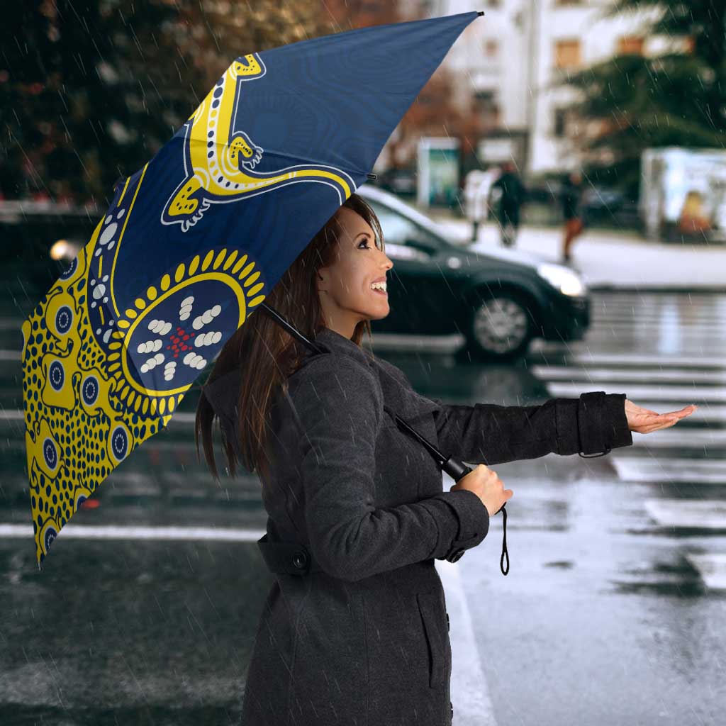 North Queensland Cowboys NAIDOC Week 2026 Umbrella Aboriginal Lizard Dot Painting - 50 Years of Deadly