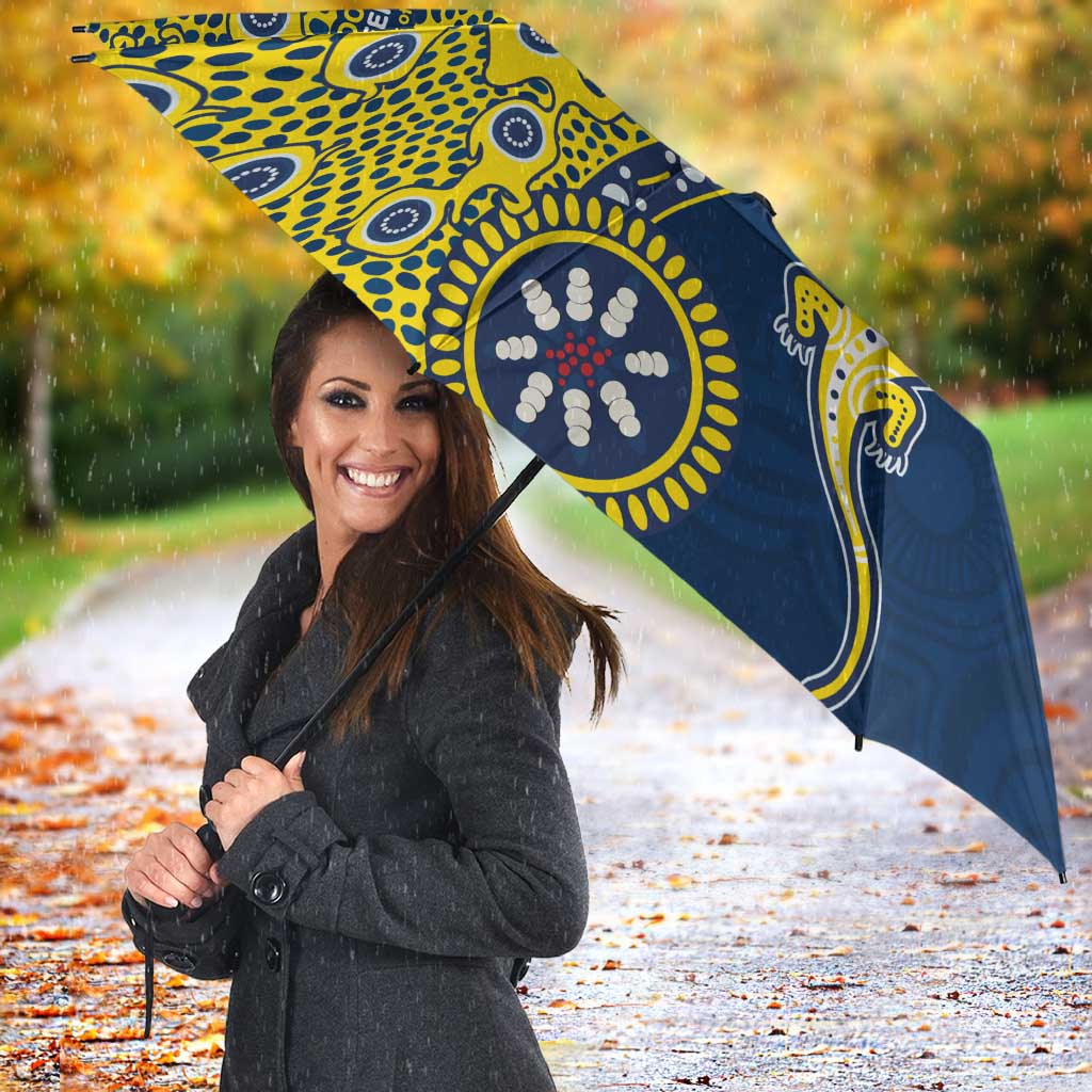North Queensland Cowboys NAIDOC Week 2026 Umbrella Aboriginal Lizard Dot Painting - 50 Years of Deadly